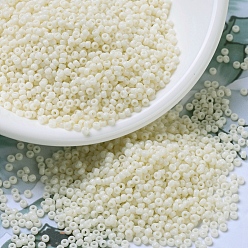 (RR491) Цейлонскийский Блеск Цвета Слоновой Кости Миюки круглые бусины рокайль, японский бисер, 11/0, (rr 491) слоновая кость, цейлонский блеск, 11/0, 2x1.3 мм, Отверстие : 0.8 мм , около 5500 шт / 50 г