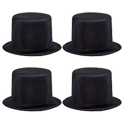 Черный Круглая шляпка-фасинатор из полиэстеровой ткани EVA для куклы., чёрные, 90x48.5 мм