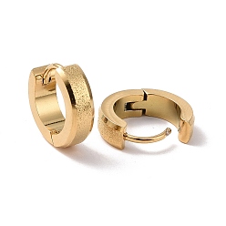 Golden 304 Stainless Steel Thick Hoop Earrings for Men Women, Golden, 12.5x13x4mm, Pin: 0.8mm