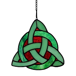 Trinity Knot Тема Дня святого Патрика, акриловое оконное подвесное украшение, отделка стен, троица узел, 155x153 мм