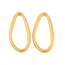 Золотой 304 нержавеющей стали связывающий кольца, нерегулярная слеза, золотые, 29x14.5x2.5 мм, внутренний диаметр: 24.5x10 мм