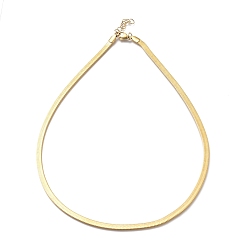 Golden Unisex 304 Stainless Steel Herringbone Chain Necklaces, with Lobster Claw Clasps, Golden, 17.63 inch(44.8cm), 4.3mm