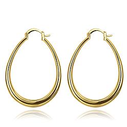 Golden Heiße trends träne, Messing Creolen, golden, 44x34 mm
