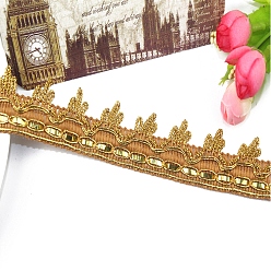 Dunkelgolden Polyesterband, Kleidungsornament, Vorhang Dekoration, dunkelgolden, 1 Zoll (25 mm), ungefähr 18yard/pc
