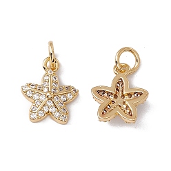 Настоящее золото 18K Латунные микропаве прозрачные кубические циркониевые подвески, с целью перехода в кольце, без кадмия, без никеля и без свинца, стойки покрытие, цветок, реальный 18 k позолоченный, 12x10x3 мм, отверстие : 3 мм