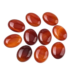 Rouge Foncé Cabochons en agate naturelles, Grade a, teint, ovale, rouge foncé, 40x30x7mm