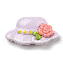 Hat Симпатичная мультяшная тема девушки из непрозрачных кабошонов из смолы, изготовление ювелирных изделий, шляпа, 14x25x7 мм