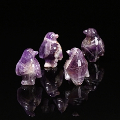 Аметист Резные фигурки пингвинов из натурального аметиста, для украшения рабочего стола домашнего офиса, 55 мм