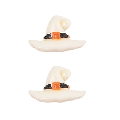 Hat Кабошоны из непрозрачной смолы на тему Хэллоуина, ведьма шляпа, 11x17.5x5.5 мм