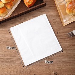 Белый Крафт-бумага мешок для упаковки хлеба, пакеты для печенья, прямоугольные, белые, 19x18 см