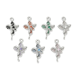 (52) Непрозрачная лаванда Латунь стекло кулоны, , с результатами платинового тона, разноцветные, 19x10.5x3 мм, отверстие : 1.5 мм