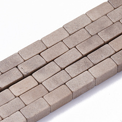 Светло-коричневый Природный агат бисер нитей, окрашенные, кубоид, загар, 8.5x4x4 мм, отверстие : 1 мм, около 47 шт / нитка, 15.7 дюйм