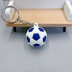 Полуночно-синий Футбольная сумка из ПВХ брелок, подвесное украшение для рюкзака, темно-синий, 31 мм