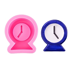 Темно-Розовый Силиконовые формы для демонстрации пищевых продуктов своими руками, формы для литья смолы, часы, темно-розовыми, 95x85x40 мм