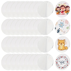 Прозрачный 50шт. прозрачные акриловые диски большие подвески, акриловые заготовки, плоско-круглые, прозрачные, 50x2 мм