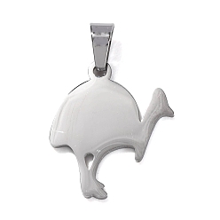 Ostrich 304 подвески из нержавеющей стали, прелести животных, полированный, цвет нержавеющей стали, страус, 19.5x17.5x1.5 мм, отверстие : 5.5x4 мм
