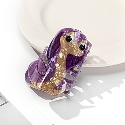 Индиго Заколки для волос в форме когтей из ацетата целлюлозы, змея, аксессуары для волос для женщин и девочек, индиговые, 79x62 мм