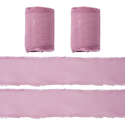 Chardon Ruban polyester, ruban d'organza, accessoires de vêtements, chardon, 1-5/8 pouces (40 mm), environ 5.47 yards (5m)/rouleau