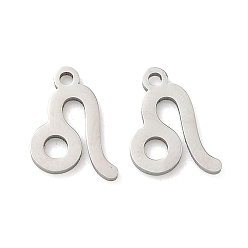 Лео 304 Подвески в виде созвездий из нержавеющей стали, Лев, 12x9x1 мм, отверстие : 1.2 мм