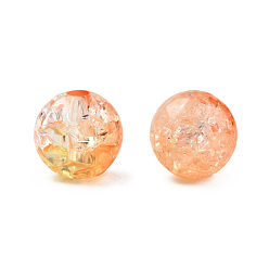 Сэнди Коричневый Прозрачных бусин акриловые треск, круглые, песчаный коричневый, 8x7.5 мм, отверстие : 1.8 мм, о 1700шт / 500G