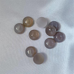 Серый агат Серый натуральный агата кабошоны, полукруглые / купольные, 6 мм