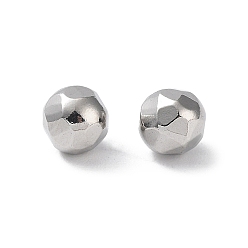 Couleur Acier Inoxydable 303 billes en acier inoxydable anti-ternissement, pas de trous / non percés, coupe de diamant, ronde, couleur inox, 8mm