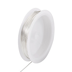 Серебро Медный провод, круглые, для изготовления ювелирных изделий, серебряные, 20 датчик, 0.8 мм, около 26.25 футов (8 м) / рулон