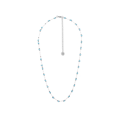 Разноцветный 304 Колье из нержавеющей стали с фианитами для женщин, самородки, цвет нержавеющей стали, красочный, 20.47 дюйм (52 см)