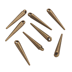 Античная Бронза Сплавочные подвески тибетского стиля, шип бисера, без кадмия, без никеля и без свинца, античная бронза, 21x3 мм, отверстие : 1 мм