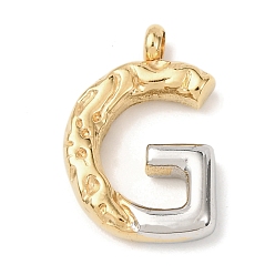 Letter G 304 подвески из нержавеющей стали, письмена, ионное покрытие (ip), Буква G, 22x14x4 мм, отверстие : 2.5 мм