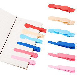 (52) Непрозрачная лаванда 6шт 6 стили пластиковый зажим для закладки, портативные закладки для чтения, овальная и кошачья форма, разноцветные, 93x17~21x12~13 мм, 1 шт / стиль