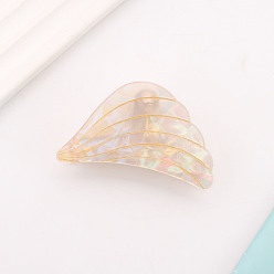 Бежевый Заколки для волос из ПВХ в форме крыльев, аксессуары для волос для женщин и девочек, бежевые, 63x39x32 мм