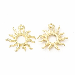 Light Gold Стойки из пластика с открытыми задними подвесками, без кадмия, без никеля и без свинца, талисманы солнечных лучей, золотой свет, 24.5x25.5x3 мм, отверстие : 1.8 мм