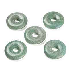 Амазонит Природные подвески амазонит, подвески в виде пончиков/пи-дисков, 30x6.5 мм, отверстие : 7.5 мм