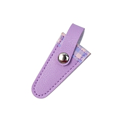 Лиловый Защитные чехлы из искусственной кожи с рисунком тартана, ножницы, треугольные, сирень, 8x3 см