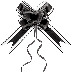 Черный Пластиковые банты-завязки, подарочная лента для свадебного дня рождения, чёрные, 765x50x1 мм, готовая продукция: 215x175 мм