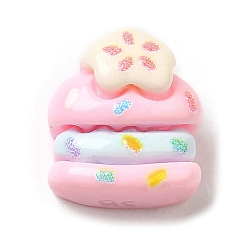 Food Непрозрачная смола декодирует кабошоны, для изготовления ювелирных изделий, торт, питание, 10.5x9.5x6 мм