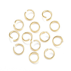 Real 24K Gold Plated 304 Stainless Steel Jump Rings, Open Jump Rings, Real 24k Gold Plated, 18 Gauge, 8x1mm