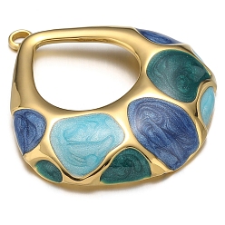 Стально-синий Шкентели нержавеющей стали, с эмалью, золотые, очарование слезы, стальной синий, 34x34 мм