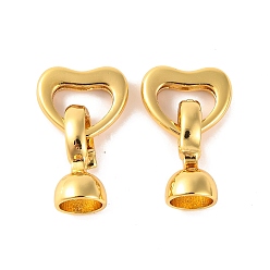 Настоящее золото 18K Латунь раз по сравнению с застежками, без кадмия, без никеля и без свинца, сердце, реальный 18 k позолоченный, 21 мм, отверстие : 5.6 мм