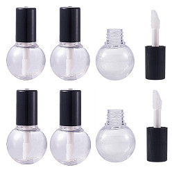 Clear DIY Lip Glaze Bottle, Lip Glaze Tube, Empty Bottle, Mini Transparent Plastic Funnel Hopper, Clear, 4.45cm, Bottle: 3.2x2.4cm, Capacity: 5ml, Hopper: 37x6~37mm, Hole: 2mm