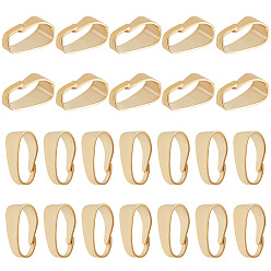 Настоящее золото 24K 150шт 304 защелка из нержавеющей стали на дужках, реальный 24 k позолоченный, 7x3.5x3.2 мм, отверстие : 6x3 мм