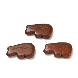 Coconut Brown Dyed Synthetic Turquoise Beads, Zuni Bear, Coconut Brown, 12.5x20.5x5mm, Hole: 1.2mm