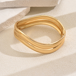 Золотой Классические браслеты из цинкового сплава на шарнирах для повседневного ношения, подарок на работу или день святого валентина, золотые, внутренний диаметр: 2-1/2 дюйм (6.5 см)