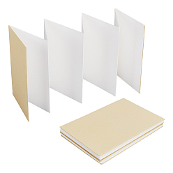 Beige Paper Accordion Fold Notebooks, Rectangle, Beige, 191x130x10mm