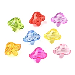 (52) Непрозрачная лаванда Прозрачные акриловые бусины, гриб, разноцветные, 21x24.5x20.5 мм, отверстие : 3 мм, о: 193 шт / 500 г