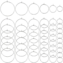 Нержавеющая Сталь Цвет 240 шт. 6 размер 316 хирургическая нержавеющая сталь бокалы подвески кольца, обручание серьги, DIY материал для баскетбола обруча серьги жены, цвет нержавеющей стали, 21 датчик, 15~45x15~40x0.7 мм, 40шт / размер