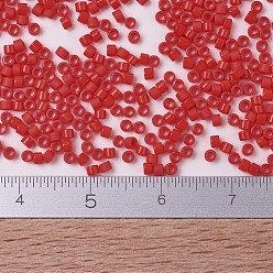 (DB0727) Opaque Vermillion Red MIYUKI Delica Beads, Cylinder, Japanese Seed Beads, 11/0, (DB0727) Opaque Vermillion Red, 1.3x1.6mm, Hole: 0.8mm, about 2000pcs/bottle, 10g/bottle
