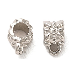 Платина Поручни из пластиковой трубы ccb, петля под залог, колонка, платина, 11x6.8x7.8 мм, отверстие : 2 мм, внутренний диаметр: 5 мм