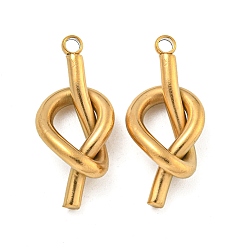 Золотой 304 подвески из нержавеющей стали, узел очарования, золотые, 19x9x5 мм, отверстие : 1.4 мм